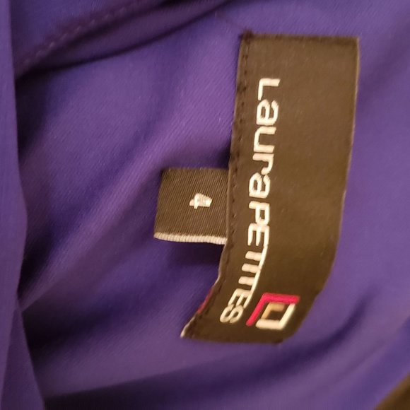 Laura Petites single strap v-cut blue/purple evening dress size 4 - Picture 6 of 6